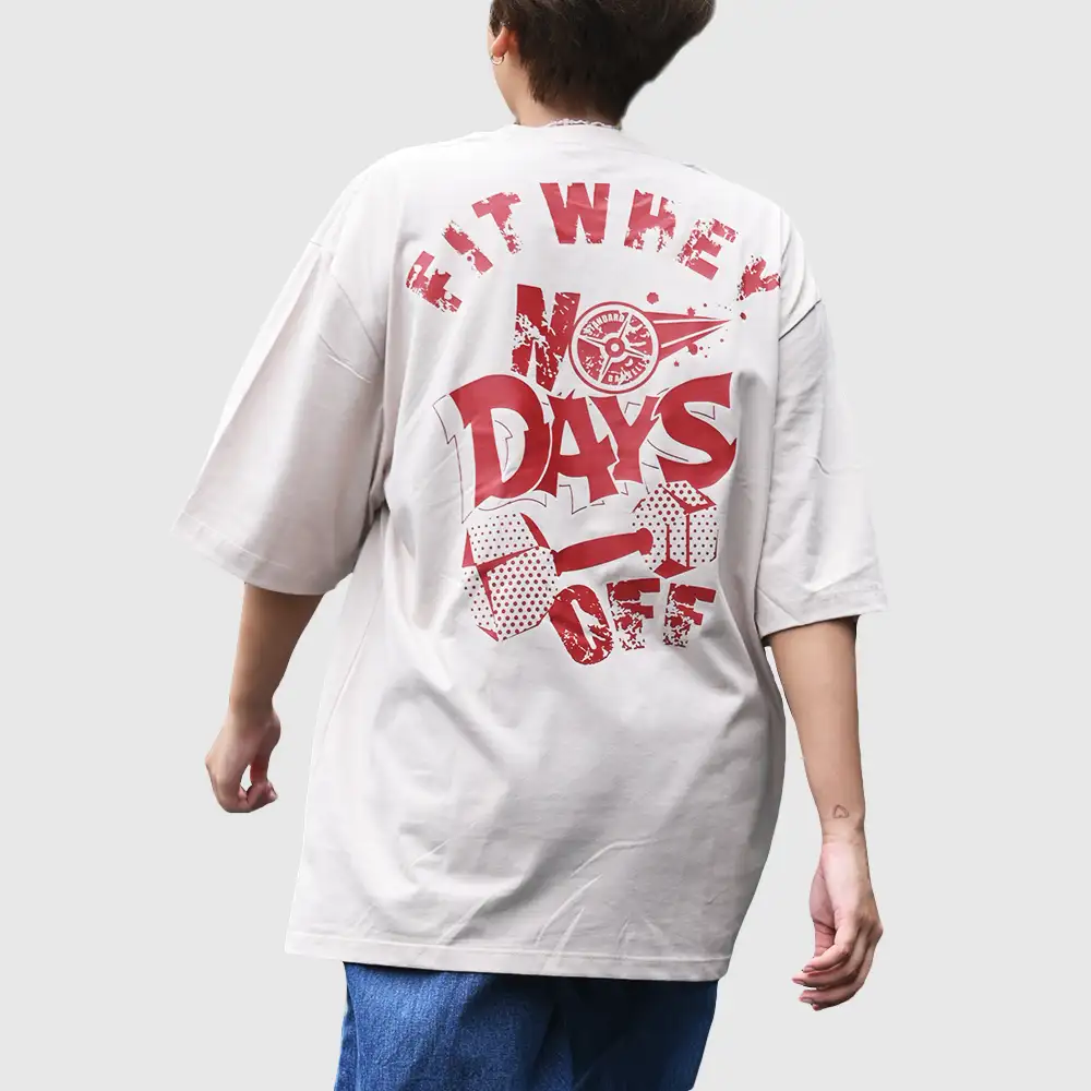 Over Size T-Shirt No Days Off Sand XL