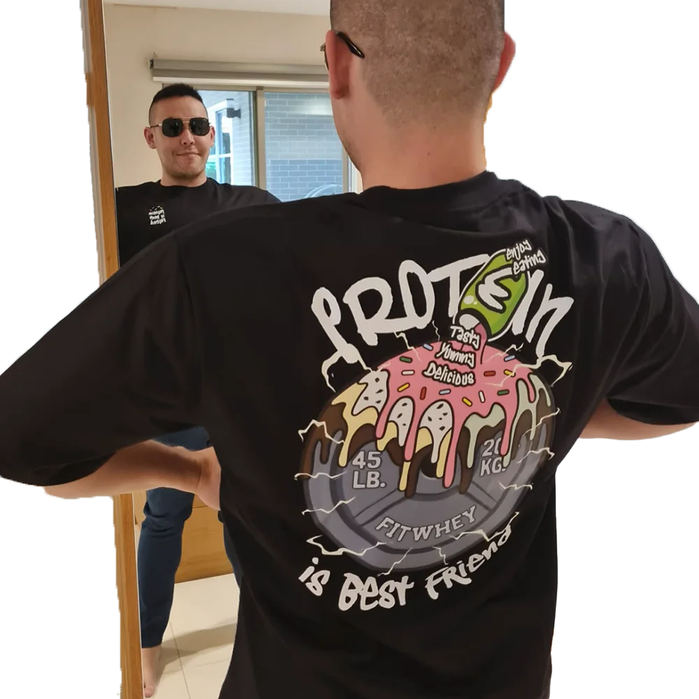 Over Size T-Shirt Protein Best Friend Black 2XL