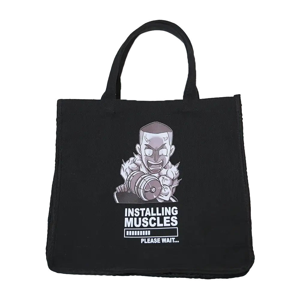 Tote Bag BLACK Installing Muscle