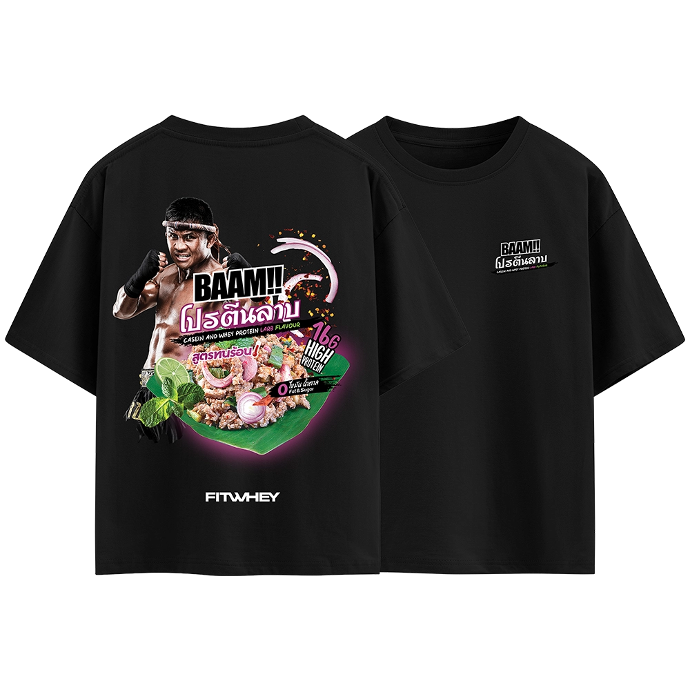 T-SHIRT BAAM Protein LARB BLACK L