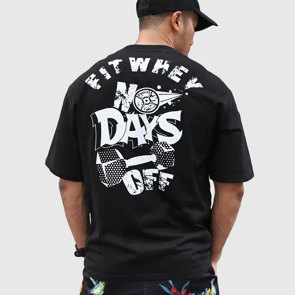 Over Size T-Shirt No Days Off Black 2XL